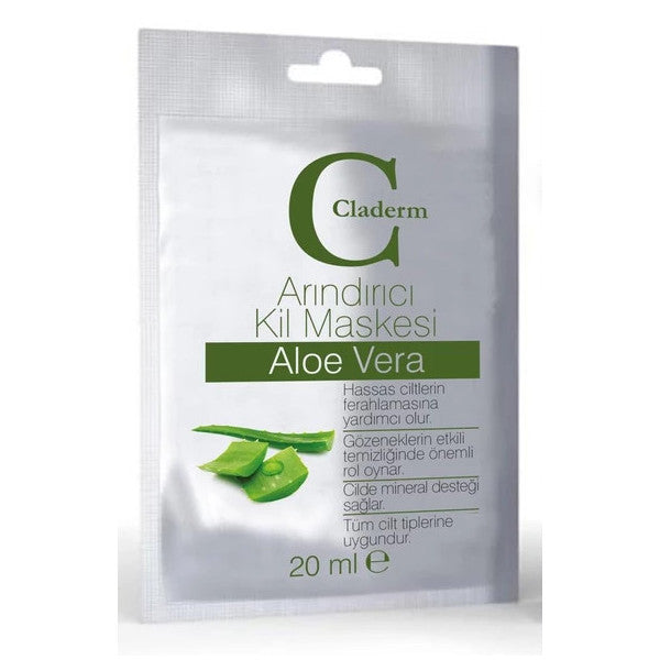 Claderm Clay Mask 20 Ml Sachet – Aloe Vera