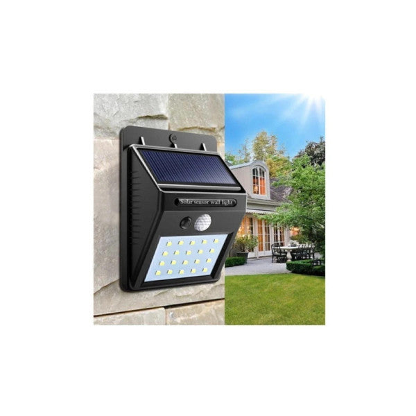 Maxilife Solar Powered Motion Sensor 20 Led Wall Lamp