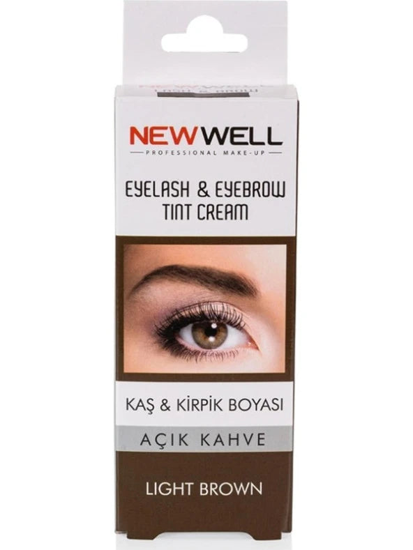 New Well Eyebrow Eyelash Dye Light Brown 15 Ml