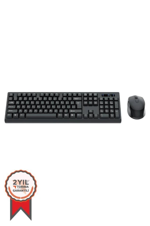 Torima Tmk-01 2.4Ghz Wireless Q Keyboard And Mouse Set Black