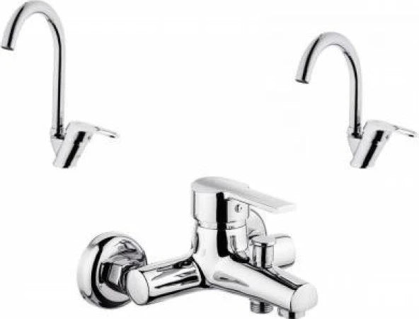 3-Piece Faucet Set Kitchen Faucet Bathroom Faucets Sink Faucet