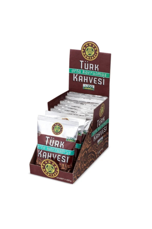 Medium Roast Turkish Coffee 100 Gr - 12 Pieces