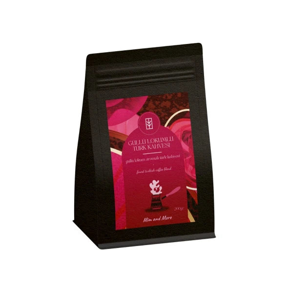 Mim And More Turkish Coffee With Rose Turkish Delight Rose Turkish Delight Flavored Coffee 200 Gr