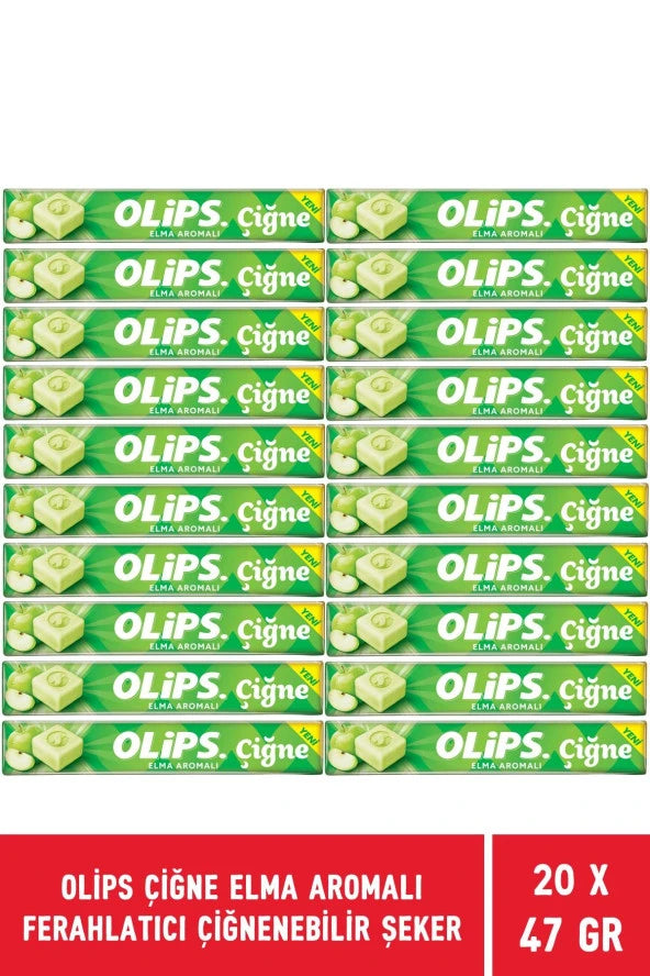 Olips Chewable Apple Flavored Refreshing Chewable Candy 47 Gr - 20 Pieces