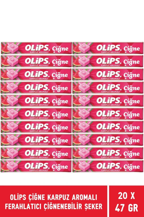 Olips Chewable Watermelon Flavored Refreshing Chewable Candy 47 Gr - 20 Pieces