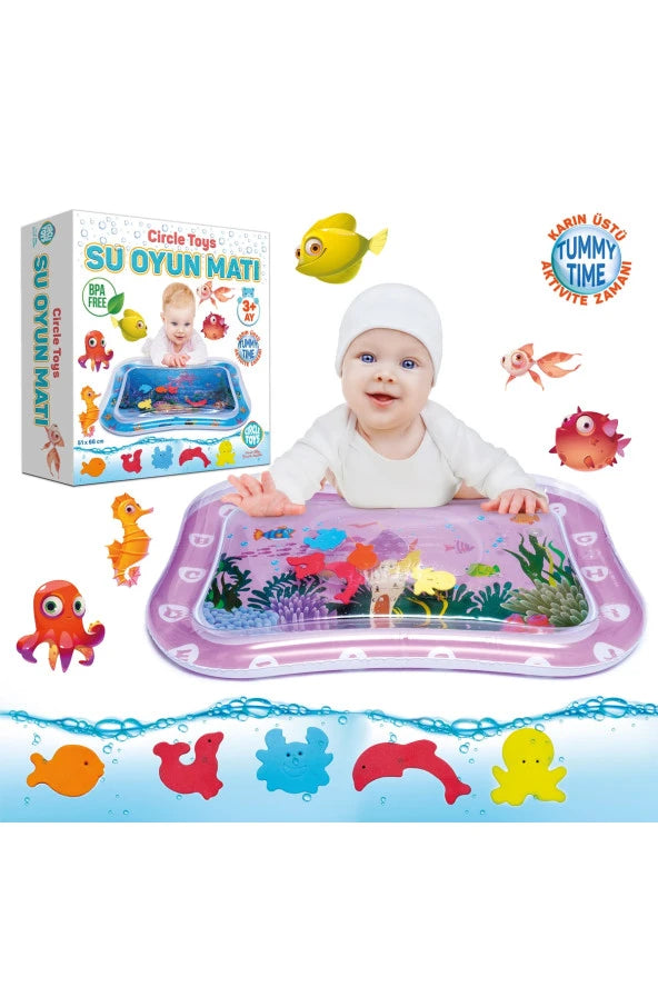 Baby Water Play Mat Tummy Time Tummy Time Activity - Letter Number