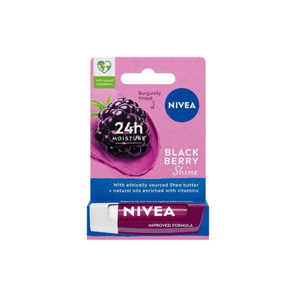 Nivea Black Berry Shine Lip Care Cream 4.8G