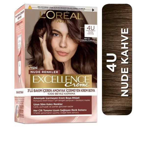 L'oréal Paris Excellence Creme Nude Colors Hair Dye – 4U Nude Brown