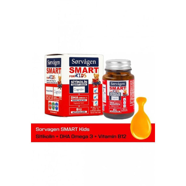 Sorvagen Smart Kids Sitikolin Dha 60 Capsules