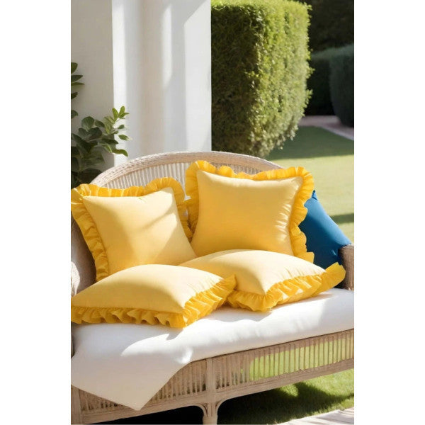 Yellow Ruffle Pillowcase