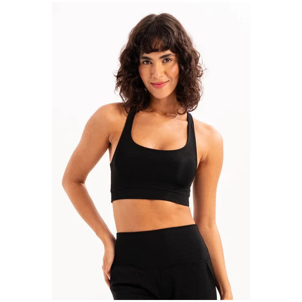 Justever Support Removable Padded Bra Black Women's Sports Bra - Surge