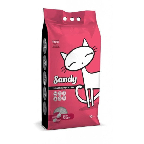 Sandy Baby Powder Powder Free Aggregated Sodium Bentonite Gray Cat Litter 10Kg