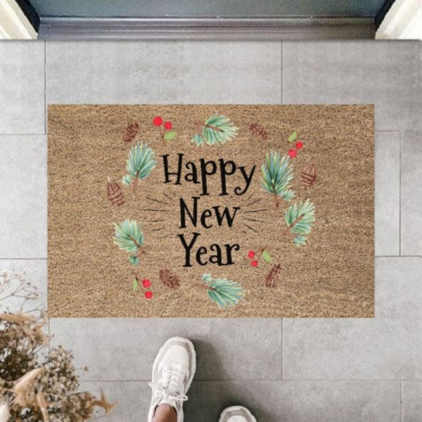 Dormot Home Modern Print - Happy New Year - Welcome Doormat