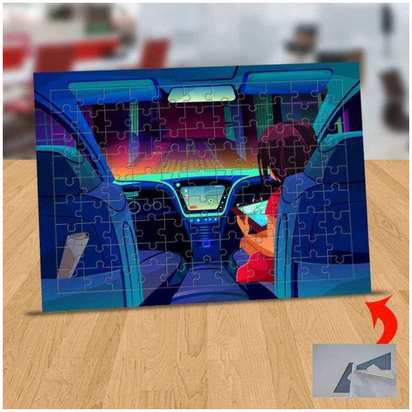 Car Interior Illustration 99 Piece Puzzle Jigsaw Table-33099-572