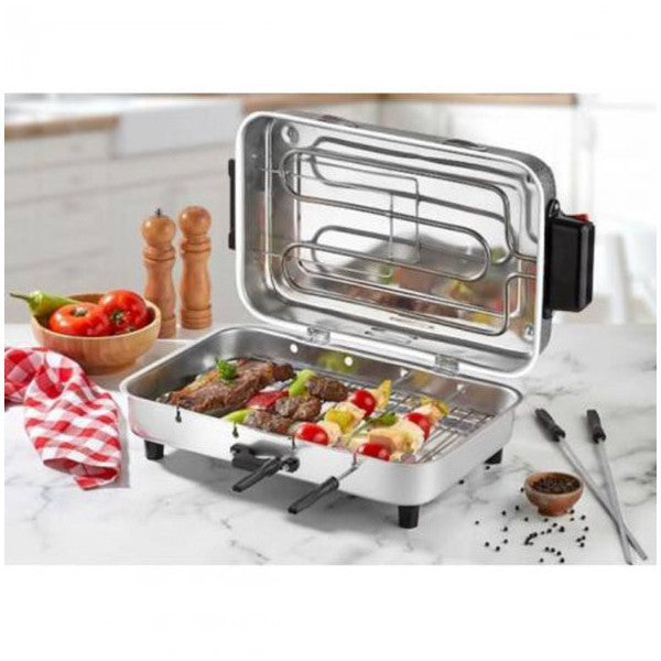 Taner Mega Size Electric Grill Barbecue 40X11X25Cm