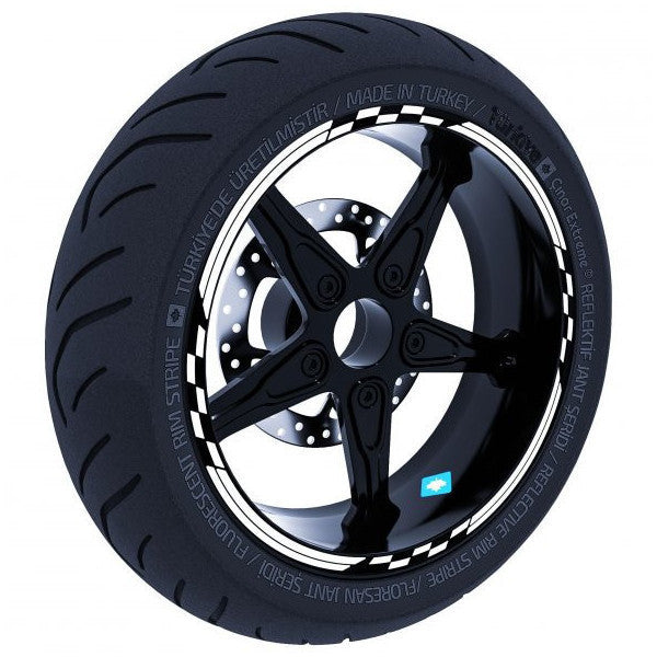 Moto Gp Racing Flag Milk White Rim Strip Sticker Çınar Extreme ...