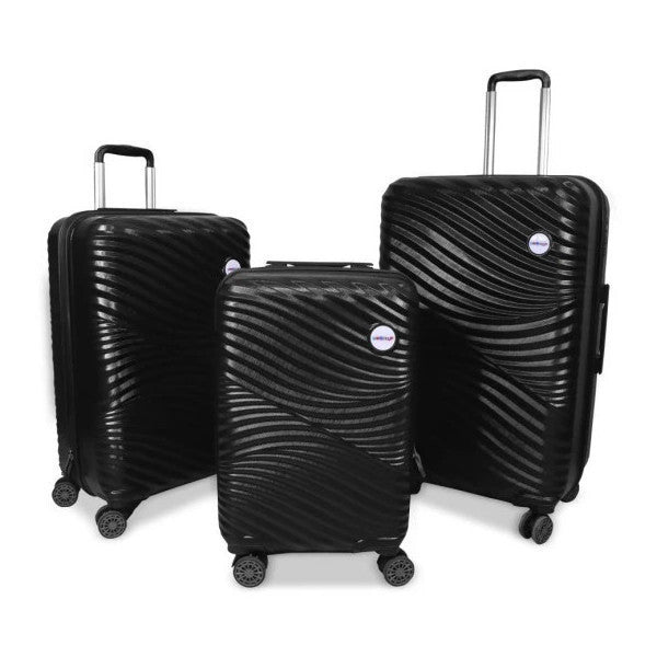 Biggdesign Moods Up Black 3-Piece Suitcase Set