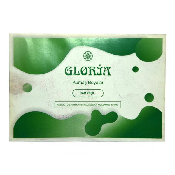 Gloria Full Green Color Cotton Wool Nylon Silk Fabric Dye 10Gr