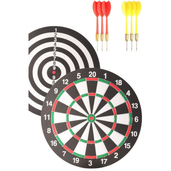 Delta Dart Set 43 Cm (17 Inch) + 6 Dart Arrows (6 Gr) Target Board