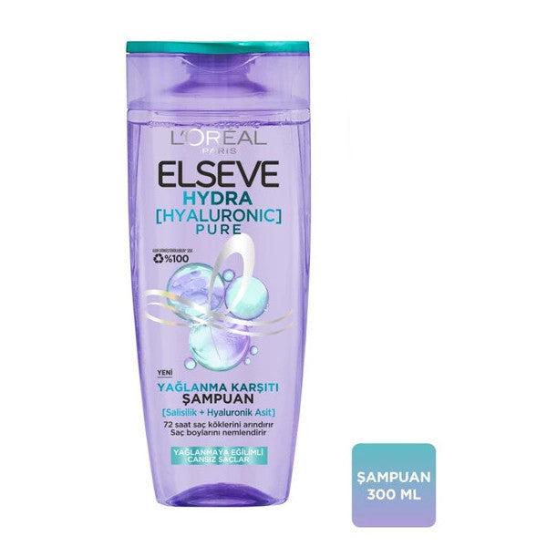 L'oréal Paris Elseve Hydra [Hyaluronic] Pure Anti-Oily Purifying Shampoo With Salicylic Acid 300Ml