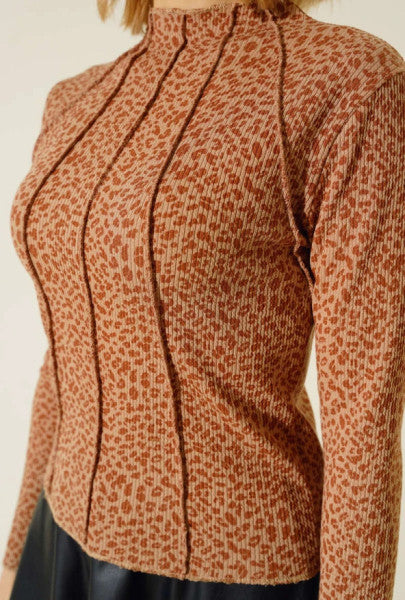 Patterned Blouse Camel