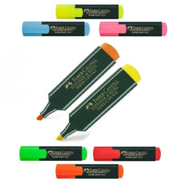 Highlighter Pen Yellow Orange Marker Pen 1548 Texliner All Colors 2 Pcs