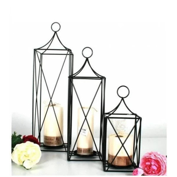 Wrought Iron Decorative Candle Holder Set Of 3 5007