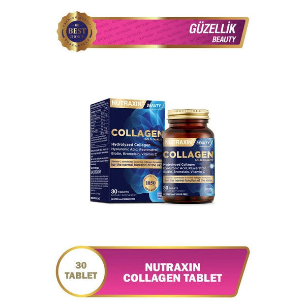 Nutraxin Hydrolyzed Collagen 30 Tablets Type 1 Type 3
