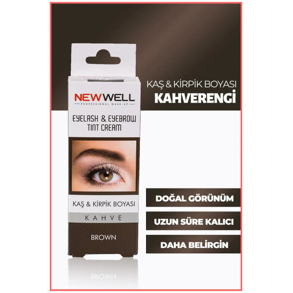 New Well Brown Eyebrow Eyelash Dye Brown 15 Ml