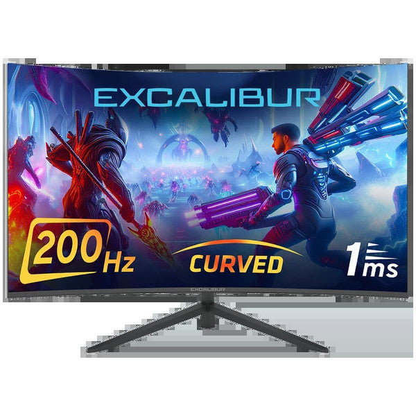 Excalibur M. E27Fhd-G 27" 200 Hz 1 Ms 300 Nit (Hdmi+Display) Curved Freesync+G-Sync Fhd Led Monitor