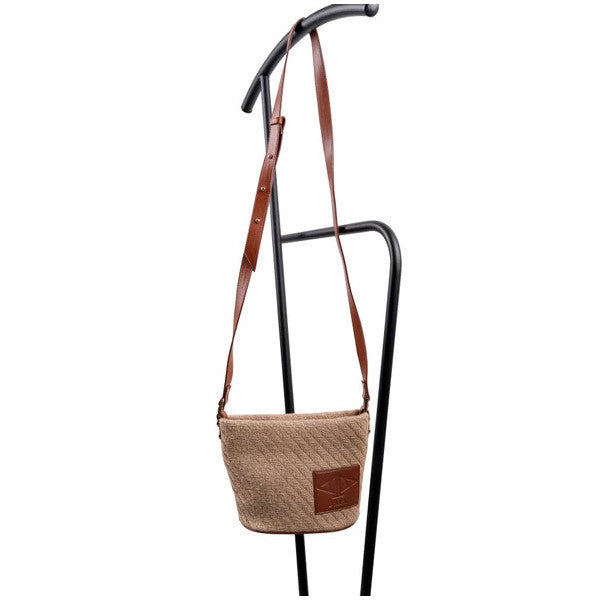 Wicker Shoulder Bag Msg Brown