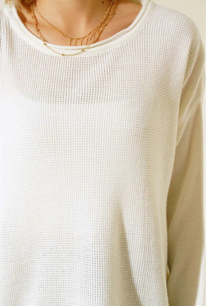 Loose Knitwear Sweater Ecru