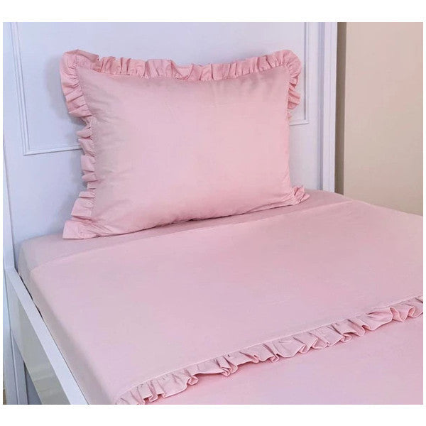 Pamuka Single Baby Pink Duvet Cover Set