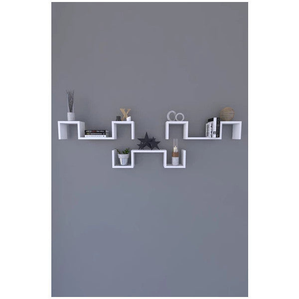 Remaks Wall Shelf Triple - White