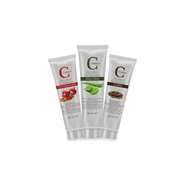 Claderm 50Ml 3 Pieces (Pomegranate-Aloe Vera-Coffee) Advantage Package