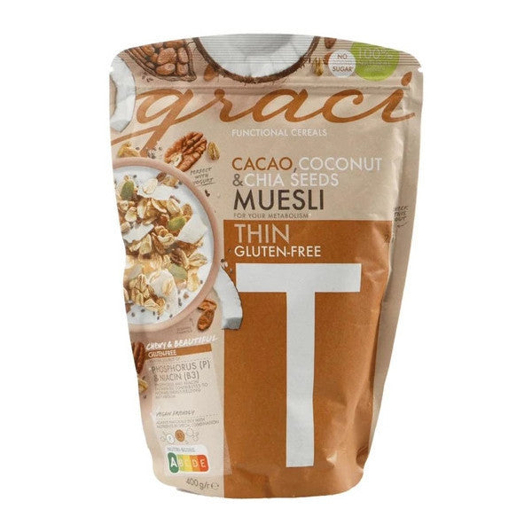 Graci (Thin) - Breakfast Cereal With Cocoa, Coconut And Kiya Seeds