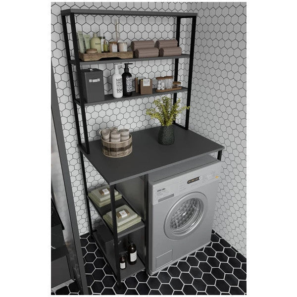 Washing Machine Cabinet Multi-Shelf Organizer Above Washing Machine Metal Bathroom Cabinet Anthracite