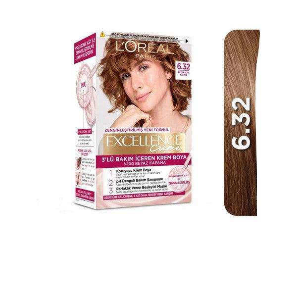 L'oréal Paris Excellence Creme 6.32 Golden Light Brown Hair Dye