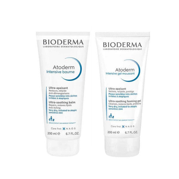 Bioderma Atoderm Intensive Balm 200Ml + Foaming Gel 200Ml Set