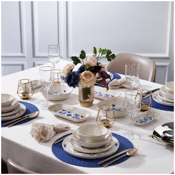 Schafer Martha Ceramic Dinner Set 38 Pieces-Blue