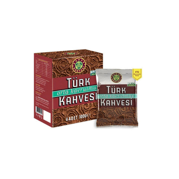 4-Piece Medium Roast 100G Turkish Coffee