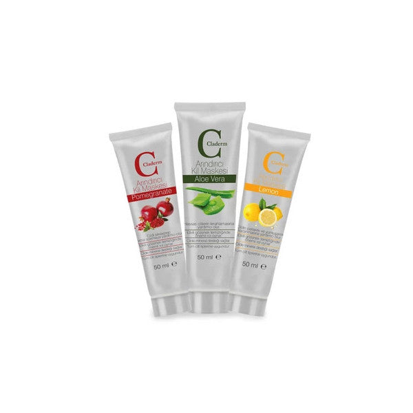 Claderm 50Ml 3 Pieces (Pomegranate-Aloe Vera-Lemon) Advantage Package