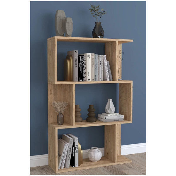 Remaks Mano 3 Shelf Asymmetrical Bookcase - Atlantic Cam