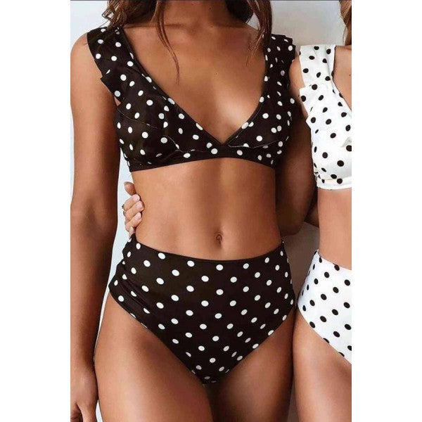 Angelsin Polka Dot Bikini Set Multicolored