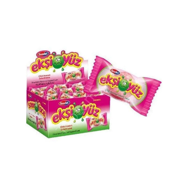 Ekşiyüz Strawberry Flavored Sugared Gum 100 Pieces