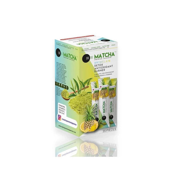 Premium Japanese Matcha & Bromelain Lemon And Pineapple Flavored Detox Burner Form Tea