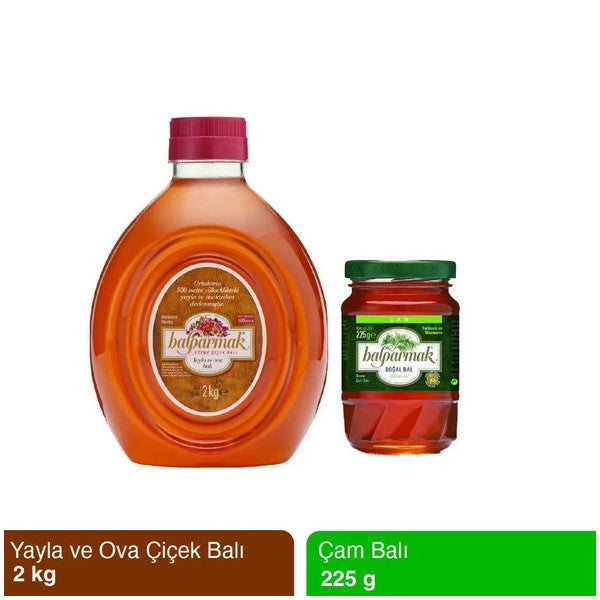 Balparmak Yayla Plain Honey 2 Kg And Pine Honey 225 G