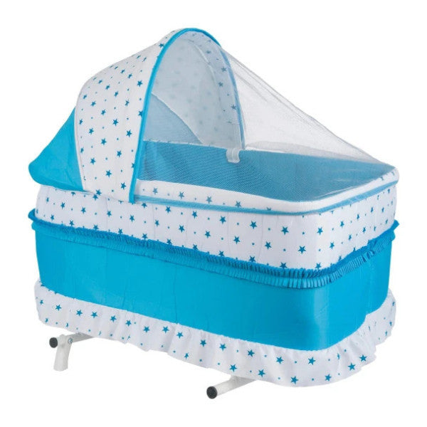 Chubby Baby Rocking Floor Cradle Portable Crib Blue