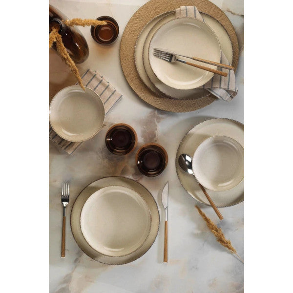 Kütahya Porcelain Moderna Dinner Set Cinnamon 12 Pieces For 4 People