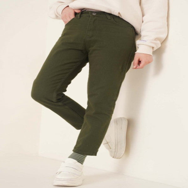 Straight Boyfriend Khaki Pants